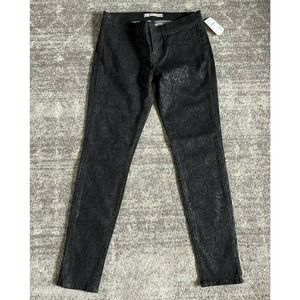 J Brand Womens Size 30 Snake Skin Pattern Black Denim Jeans Pockets NWT K8